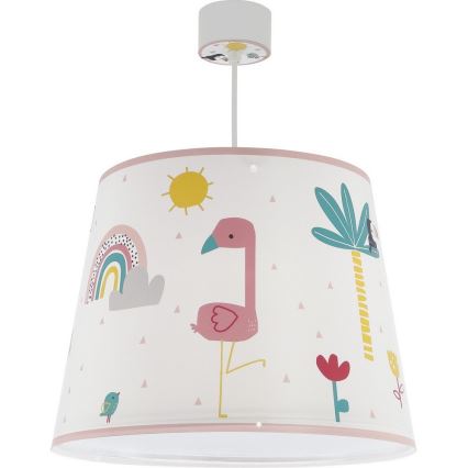 Dalber 82462 - Żyrandol dziecięcy FLAMINGO 1xE27/15W/230V