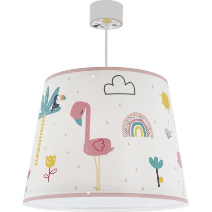 Dalber 82462 - Żyrandol dziecięcy FLAMINGO 1xE27/15W/230V