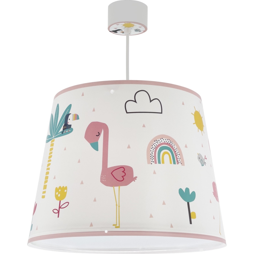 Dalber 82462 - Żyrandol dziecięcy FLAMINGO 1xE27/15W/230V