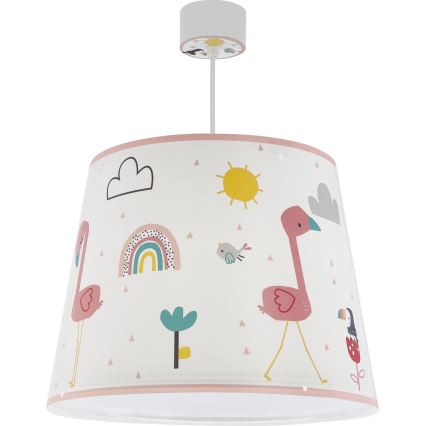 Dalber 82462 - Żyrandol dziecięcy FLAMINGO 1xE27/15W/230V