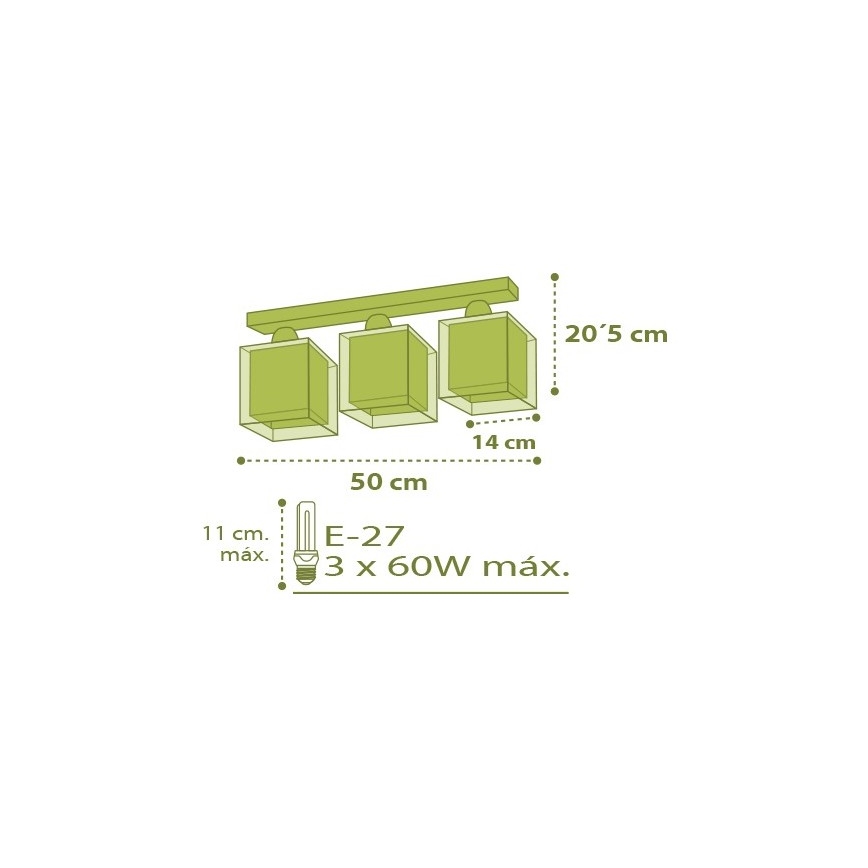 Dalber D-11673 - Plafon dziecięcy MY SWEET HOME 3xE27/60W/230V