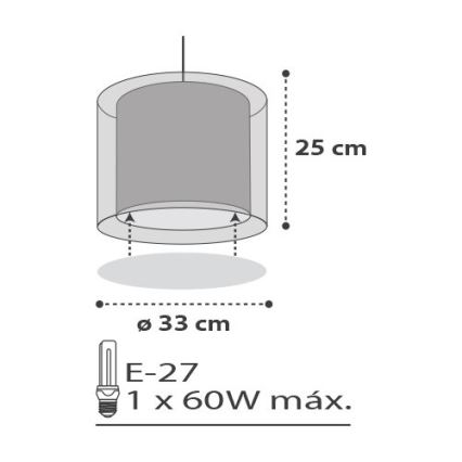 Dalber D-41412E - Żyrandol dziecięcy CLOUDS 1xE27/60W/230V