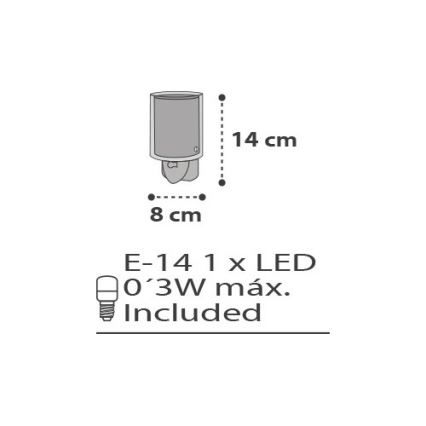 Dalber D-41415E - lampka LED do gniazdka CLOUDS 1xE14/0,5W/230V