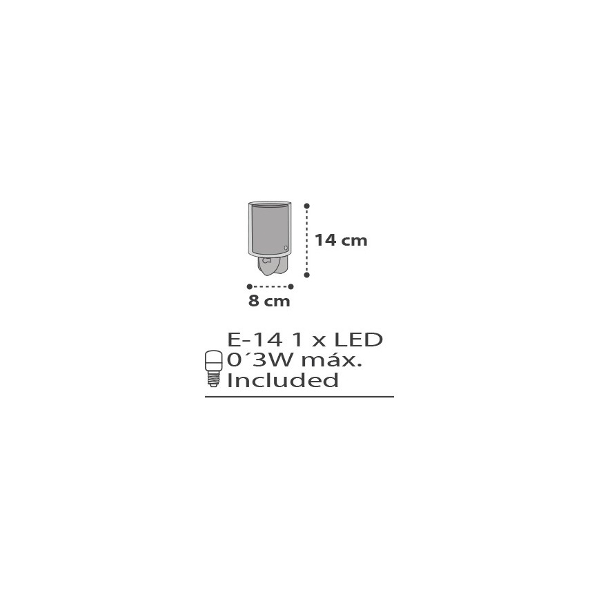 Dalber D-41415E - lampka LED do gniazdka CLOUDS 1xE14/0,5W/230V