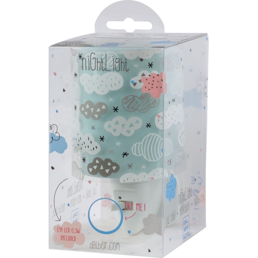 Dalber D-41415H - LED Lampka dziecięca nocna CLOUDS 1xLED/0,3W/230V