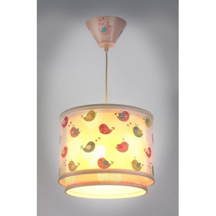 Dalber D-60292 - Lampa wisząca dziecięca BIRDS 1xE27/60W/230V
