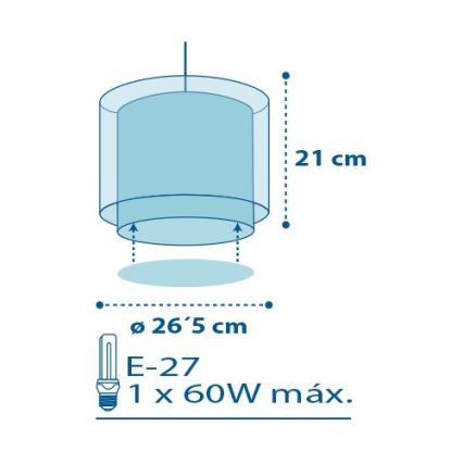 Dalber 60612 - Żyrandol dziecięcy POLICE 1xE27/60W/230V