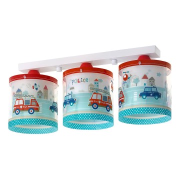 Dalber D-60613 - Sufitowa lampa dziecięca POLICE 3xE27/60W/230V