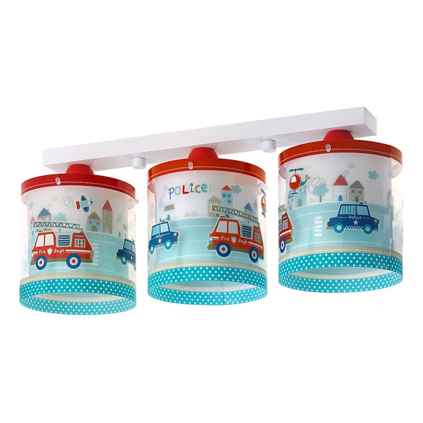 Dalber D-60613 - Sufitowa lampa dziecięca POLICE 3xE27/60W/230V
