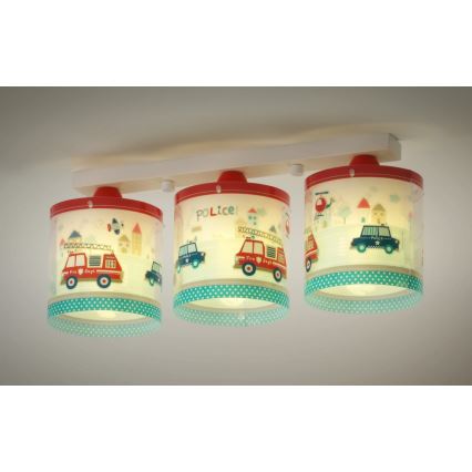Dalber D-60613 - Sufitowa lampa dziecięca POLICE 3xE27/60W/230V