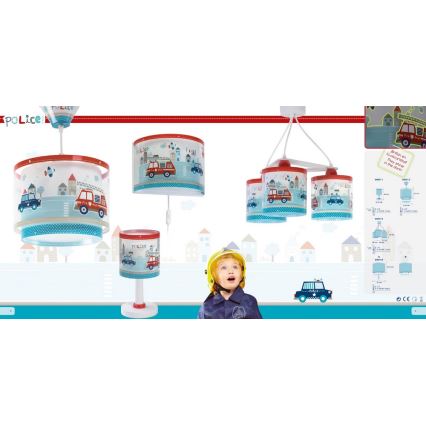 Dalber D-60613 - Sufitowa lampa dziecięca POLICE 3xE27/60W/230V