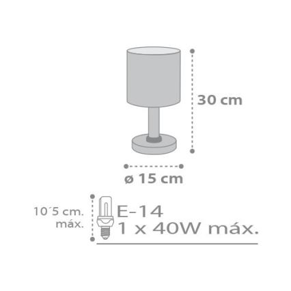 Dalber D-62011E - Lampka dziecięca SWEET DREAMS 1xE14/40W/230V