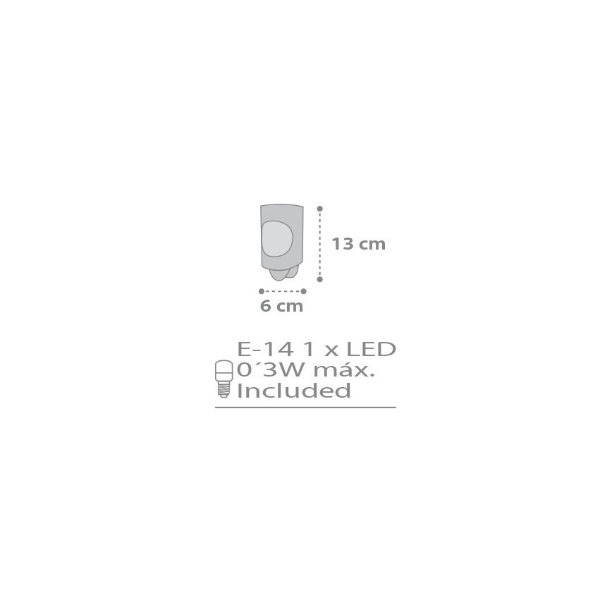 Dalber D-62015E - LED Lampka nocna SWEET DREAM 1xE14/0,3W/230V