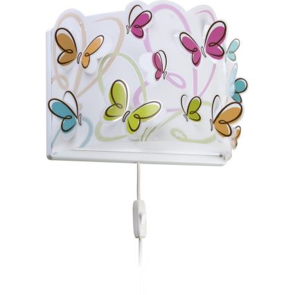Dalber D-62148 - Kinkiet dziecięcy BUTTERFLY 1xE27/60W/230V