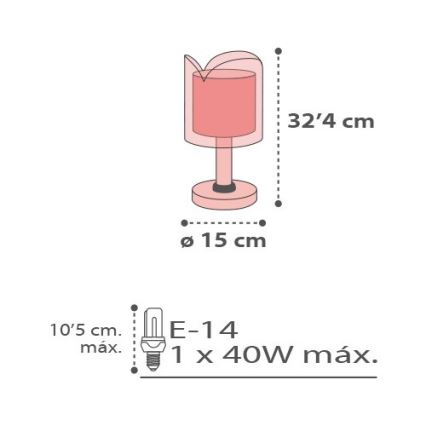 Dalber D-71281 - Lampka dziecięca LITTLE BIRDS 1xE14/40W/230V