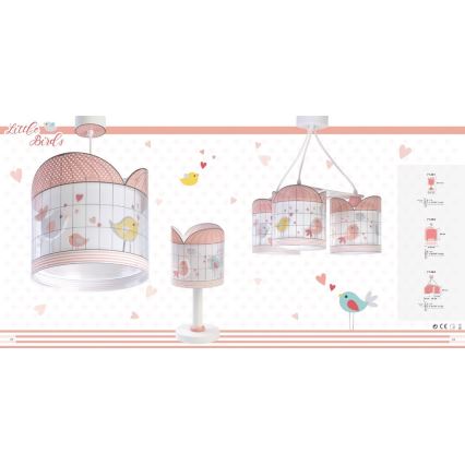 Dalber D-71281 - Lampka dziecięca LITTLE BIRDS 1xE14/40W/230V