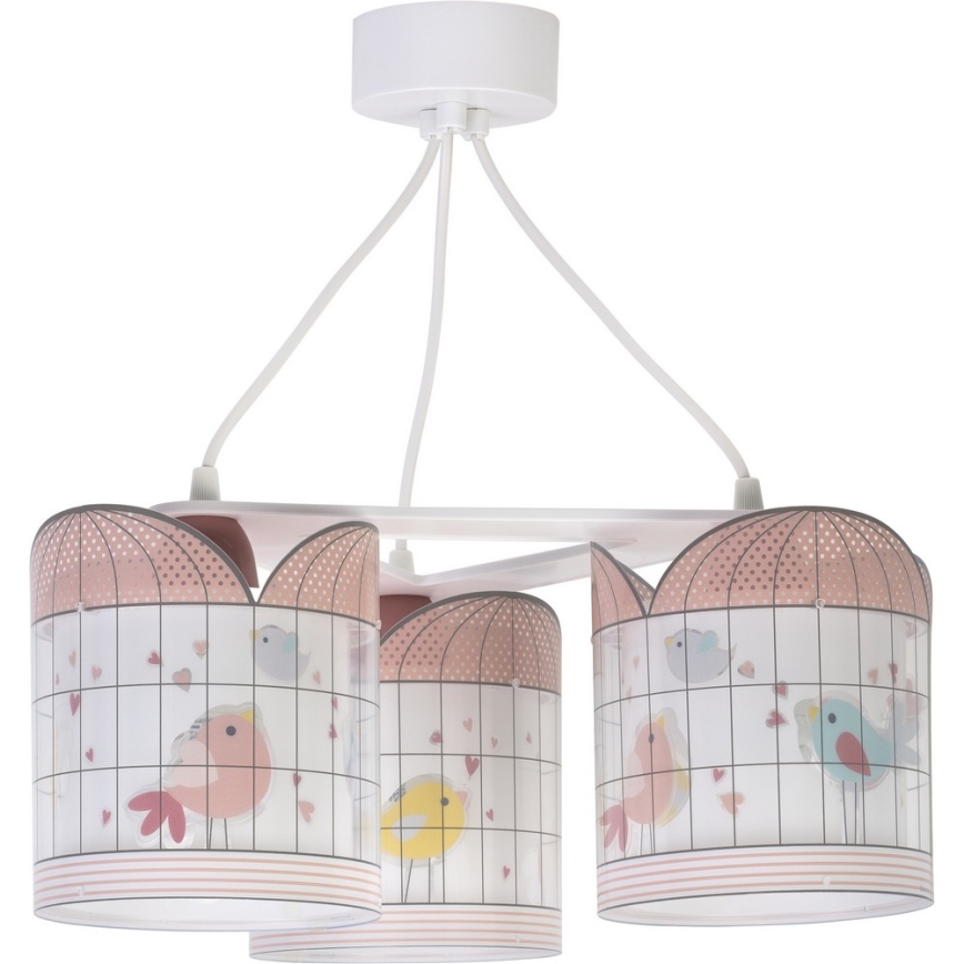 Dalber D-17284 - Żyrandol dziecięcy LITTLE BIRDS 3xE27/60W/230V