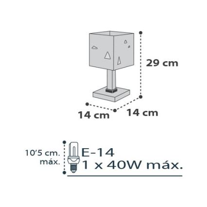 Dalber D-73241 - Lampka dziecięca HELLO LITTLE 1xE14/40W/230V