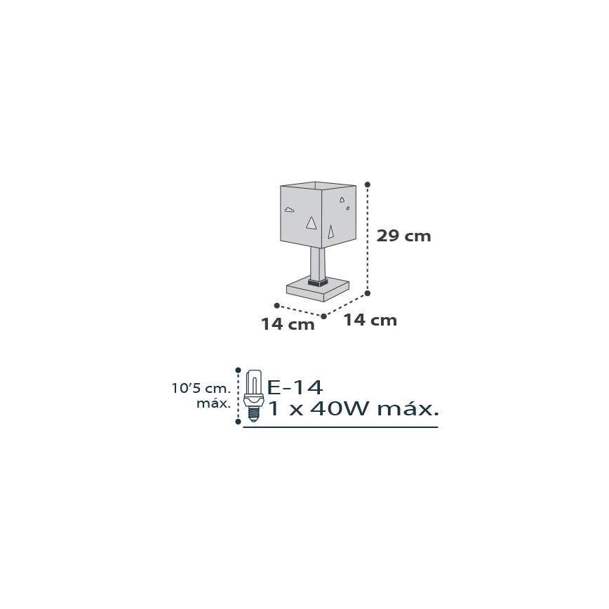 Dalber D-73241 - Lampka dziecięca HELLO LITTLE 1xE14/40W/230V