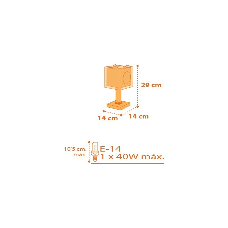 Dalber D-73451 - Lampka dziecięca DINOS 1xE14/40W/230V