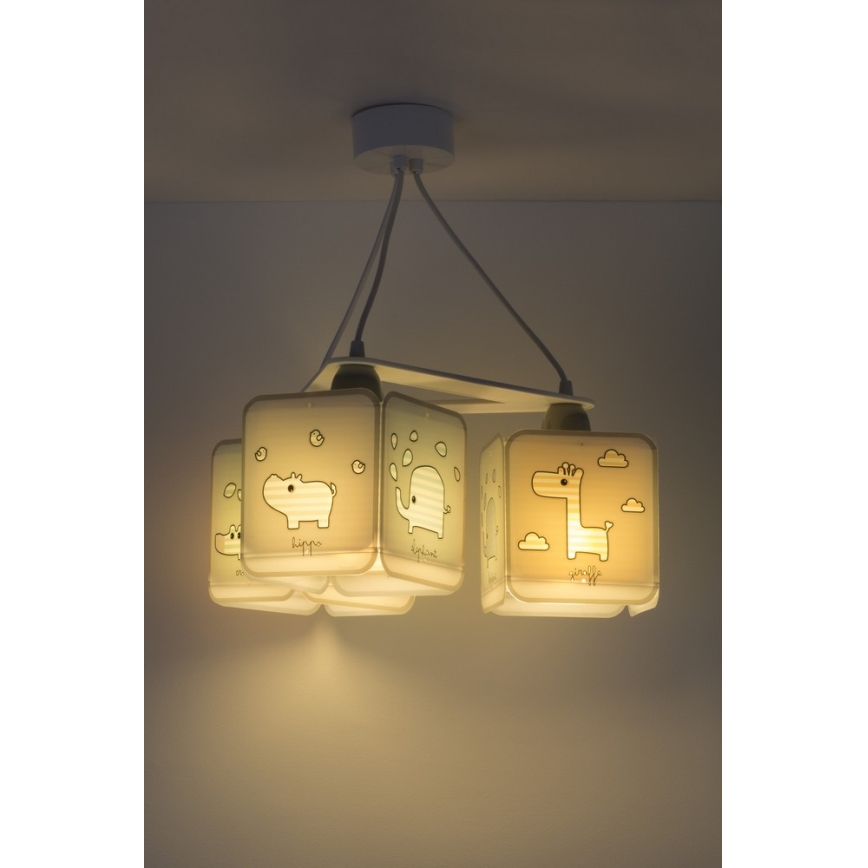 Dalber D-75124 - Żyrandol dziecięcy BABY ZOO 3xE27/60W/230V