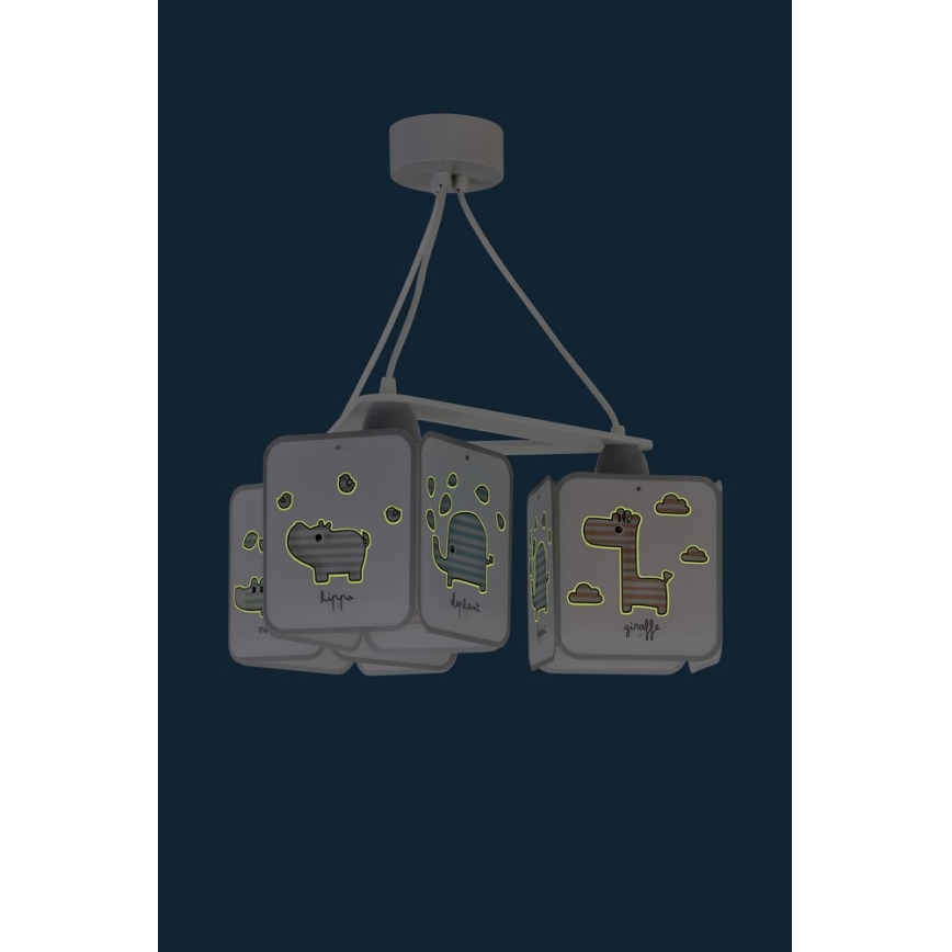 Dalber D-75124 - Żyrandol dziecięcy BABY ZOO 3xE27/60W/230V