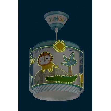 Dalber D-76112 - Żyrandol dziecięcy JUNGLE 1xE27/60W/230V