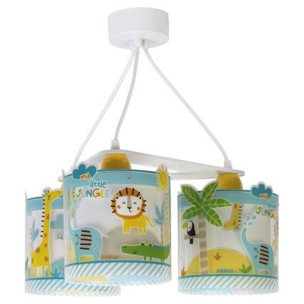 Dalber D-76114 - Żyrandol dziecięcy JUNGLE 3xE27/60W/230V