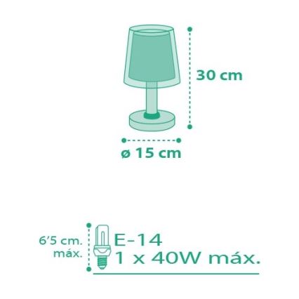 Dalber D-80221B -  Lampka dziecięca VICHY 1xE14/40W/230V