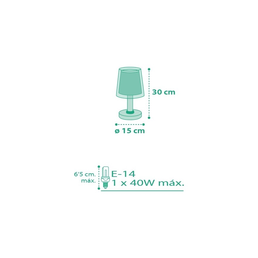 Dalber D-80221S - Lampka dziecięca VICHY 1xE14/40W/230V