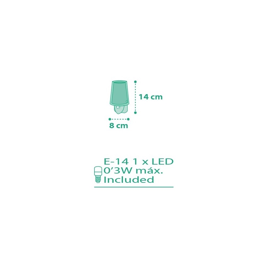 Dalber D-80225S - LED Lampka nocna VICHY 1xE14/0,3W/230V