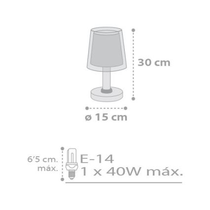 Dalber D-81211E - Lampka dziecięca STARS 1xE14/40W/230V