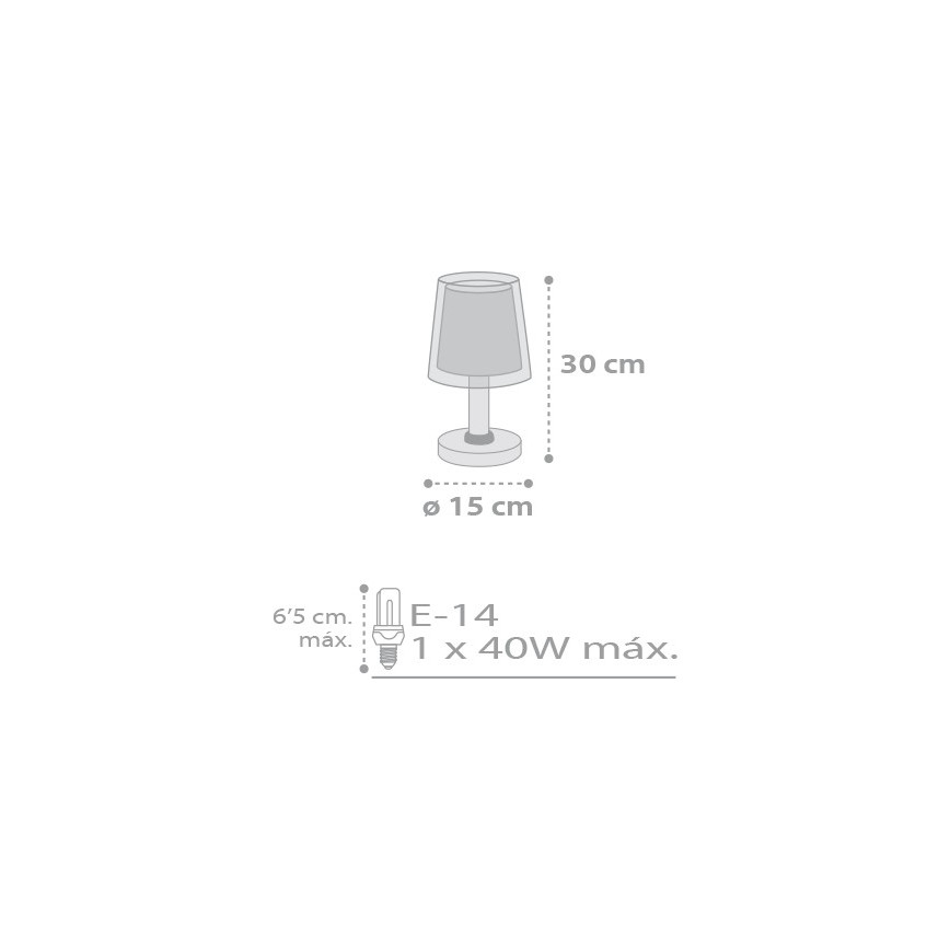 Dalber D-81211L - Lampka dziecięca STARS 1xE14/40W/230V