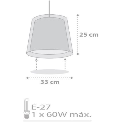 Dalber D-81212E - Żyrandol dziecięcy STARS 1xE27/60W/230V