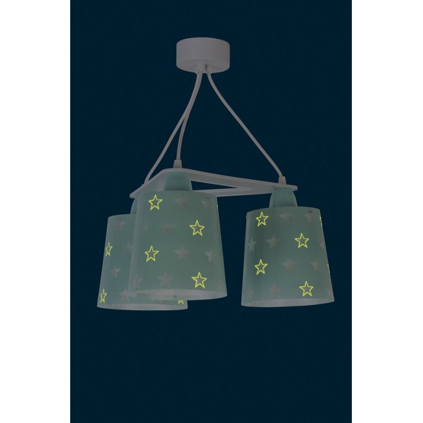 Dalber D-81214H - Żyrandol dziecięcy STARS 3xE27/60W/230V