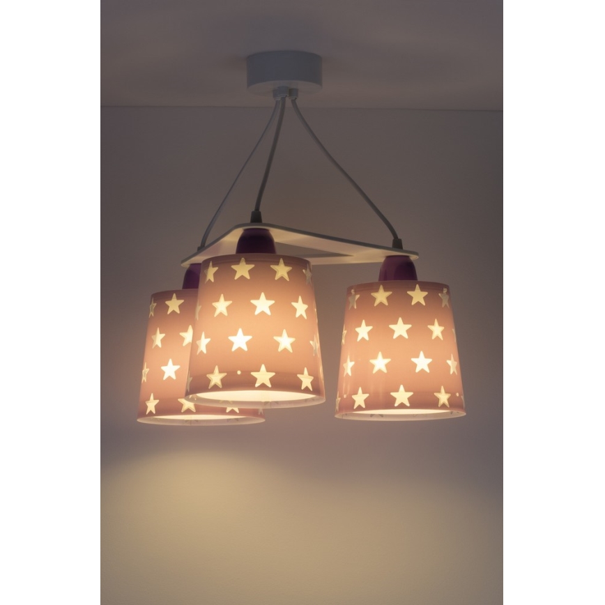 Dalber D-81214L - Żyrandol dziecięcy STARS 3xE27/60W/230V