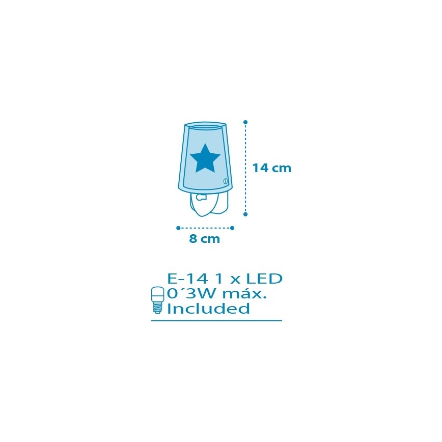 Dalber D-92193 - LED Lampka nocna LIGHT FEELING 1xE14/0,3W/230V