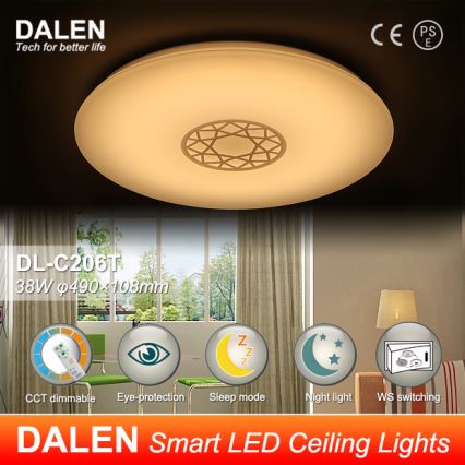 Dalen DL-C206T - LED lampa sufitowa z regulacją światła CLASSIC LED/38W/230V