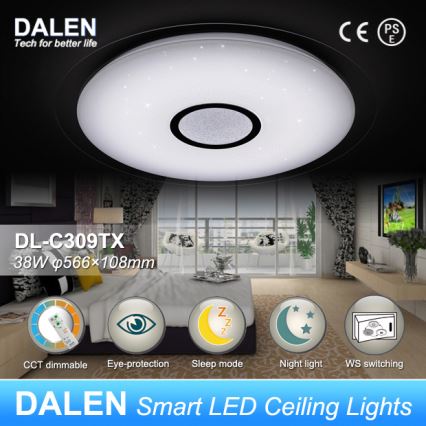 Dalen DL-C309TX - LED lampa sufitowa z regulacją światła STAR SKY LED/38W/230V