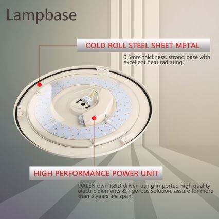 Dalen DL-C319T - LED Lampa sufitowa 1xLED/38W/230V