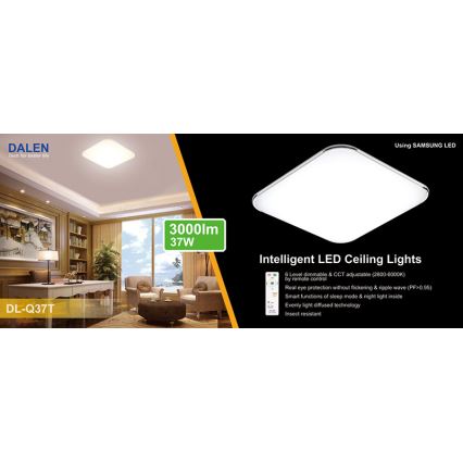 Dalen DL-Q28TX - LED lampa sufitowa z regulacją CLASSIC LED/28W/230V