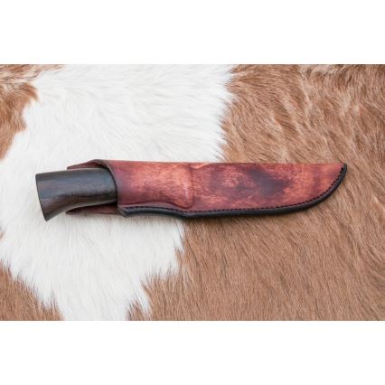 Damasceński nóż myśliwski 12,7 cm ziricote/kość bawola