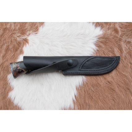 Damasceński nóż myśliwski 14 cm kasztanowiec