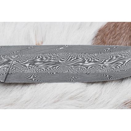 Damasceński nóż myśliwski 14 cm kasztanowiec