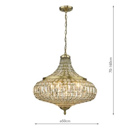 Där Lighting ASM0675 - Żyrandol na łańcuchu ASMARA 6xE14/40W/230V mosiądz