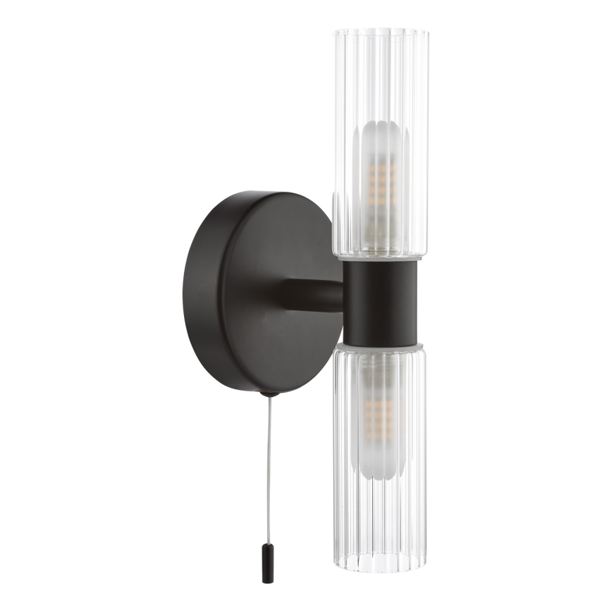 Där Lighting BOL0922 - Kinkiet łazienkowy BOLTON 2xG9/5W/230V IP44 czarny