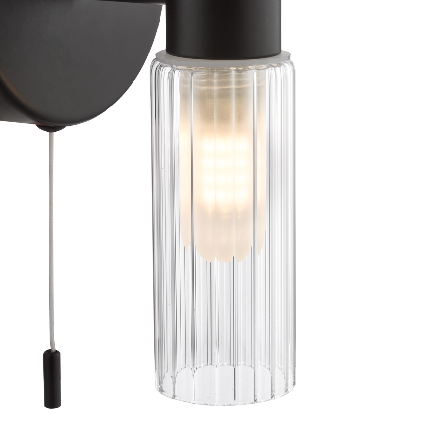 Där Lighting BOL0922 - Kinkiet łazienkowy BOLTON 2xG9/5W/230V IP44 czarny