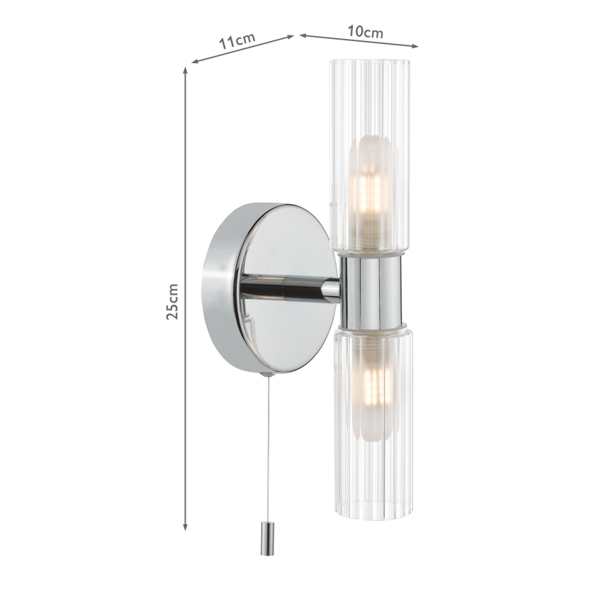 Där Lighting BOL0950 - Kinkiet łazienkowy BOLTON 2xG9/5W/230V IP44 chrom błyszczący