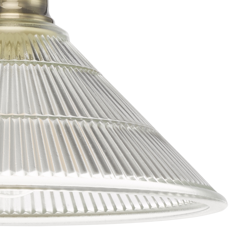 Där Lighting BOY0175 - Lampa sufitowa BOYD 1xE27/60W/230V Ø25 cm mosiądz/przezroczyste