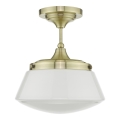 Där Lighting CAD0175 - Łazienkowa lampa przysufitowa CADEN 1xE27/60W/230V IP44 mosiądz